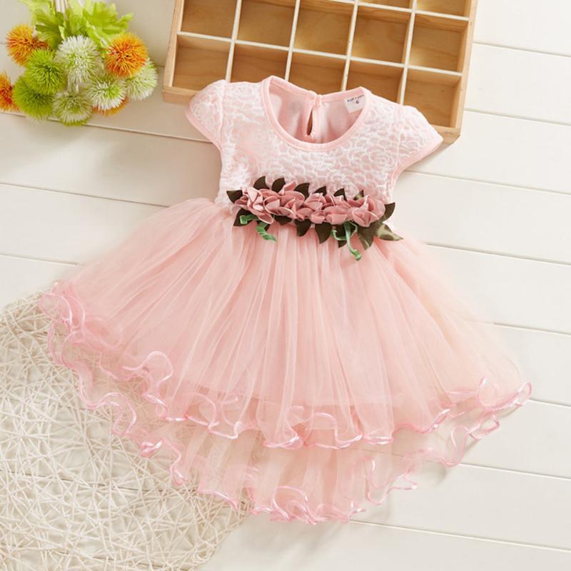 

baby girl dress Sets Toddler Baby Kids Girls Flowers Floral Tulle Ruched Princess Dresses Clothes Sleeveless clothes, Pink
