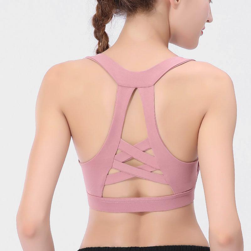 

Mindstream Shockproof Gathered Yoga Fitness Bra High Stretch Sports Bra Bodybuilding Active Wear Breathable Anti-Friction Lycra1, White