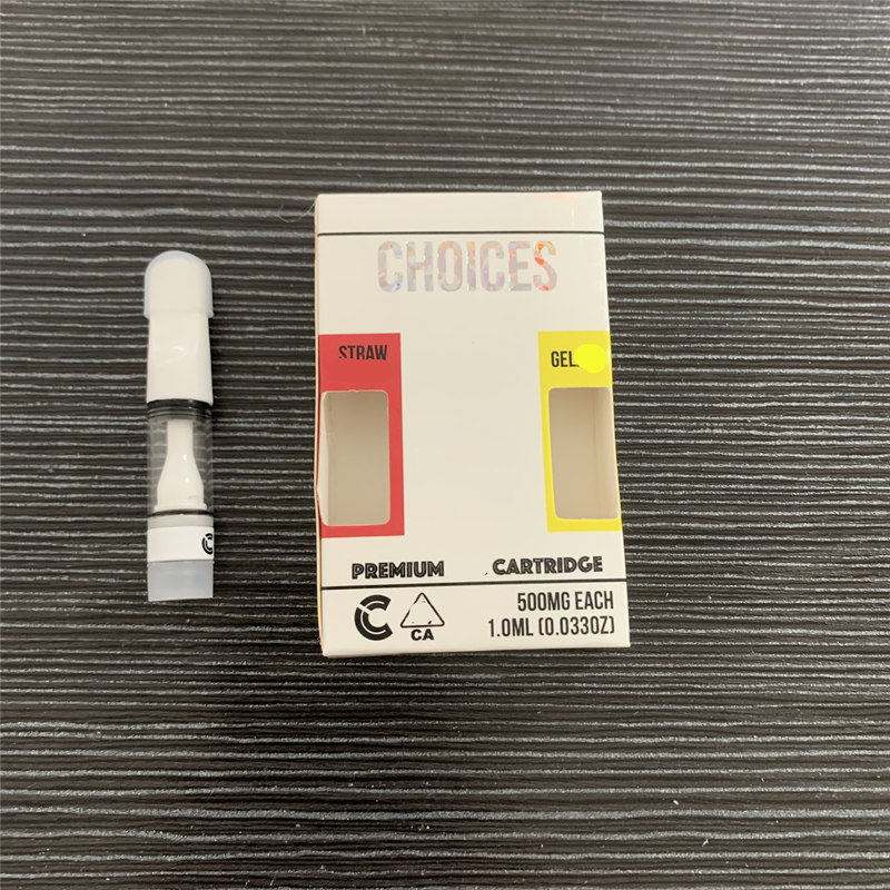 

Choices Vapes Cartridges Packaging Vapes Carts Vape Pen 510 Thread Vapes Cartridge 0.5ml White Press Full Ceramic Choice Cartridge