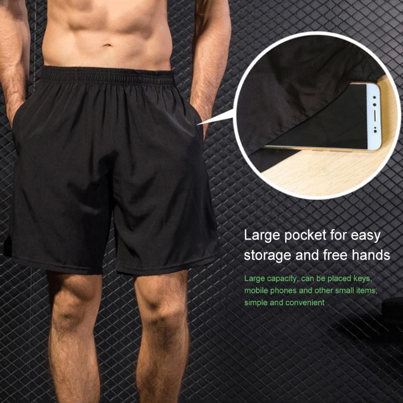 

Men Fitness Training Shorts Jogging Running Shorts Breathable Athletic Short pants Bottom Quick Dry Gym, Black