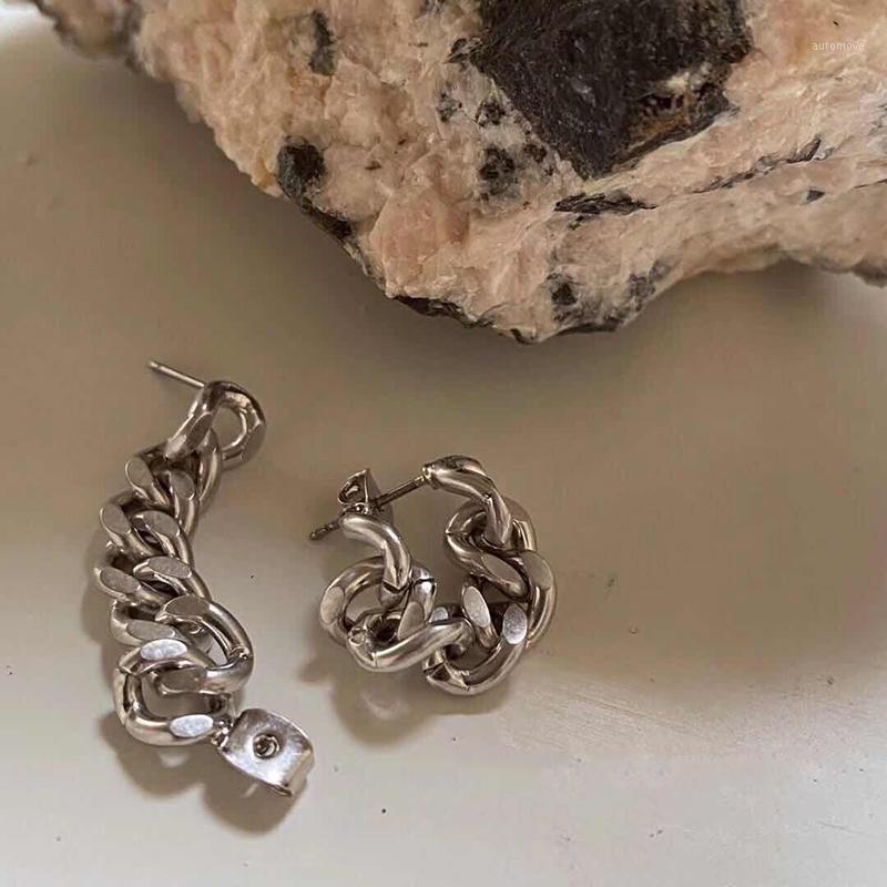 

2020 Fashion Chain Metal Drop Earrings Punk Rock Gold Silver Color boucle d'oreille Women Long Dangle Brincos Bijoux Korean1