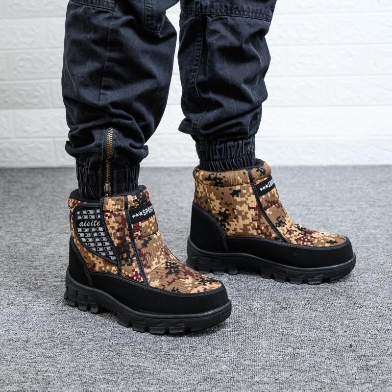 

Puimentiua Snow Boots Women Shoes Warm Plush Fur Ankle Boots Winter Female Slip On Flat Casual 2020 Waterproof1, Black