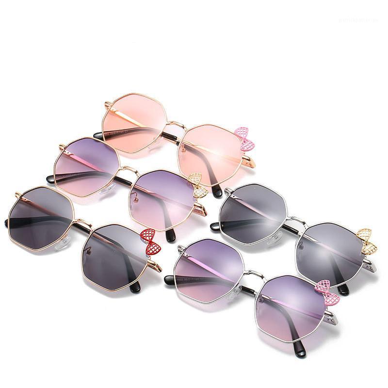 

Sunglasses Polygon Metal Children's Bow Kids Arrival Fashion Colorful Cool Children Glasses 4 Colors1