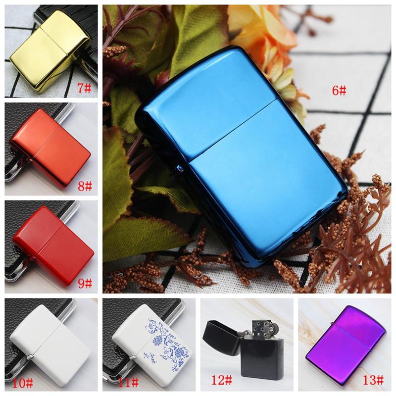 

Kerosene Lighters Metal Black Frosted Cigarette Lighter Smoking Fuel Refillable Lighters Cigarette Tools 13 Styles