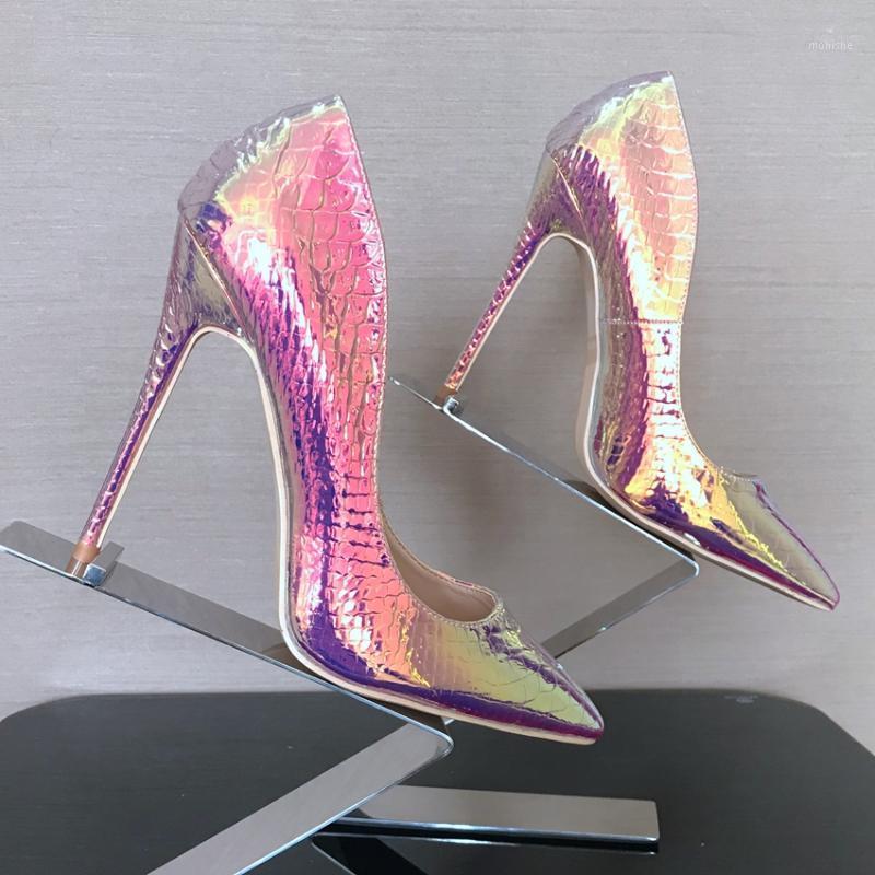 

Women Sexy Pattern Stiletto High Heels Slip-on Pointed Toe Party Wedding Pumps Shoes for Ladies 8/10/12cm Big Size Evening Heels1, Pic style 12m