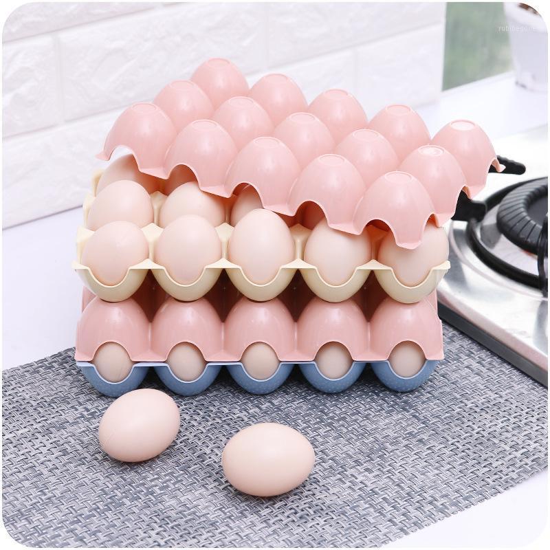 

Kitchen Refrigerator Storage Box 15Grid Plastic Egg Case Organizer Egg Tray Holder Container Fridge Dispenser Desk Organizer1