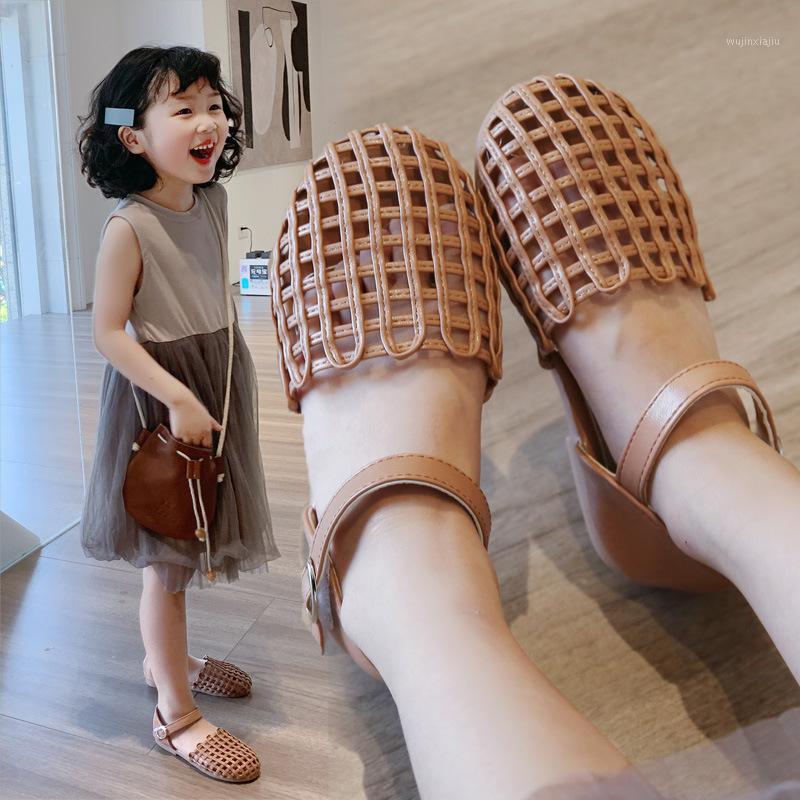 

Girls' Roman Shoes 2020 Summer New Korean Hollow Breathable Children's Sandals Children's Shoes1, Black