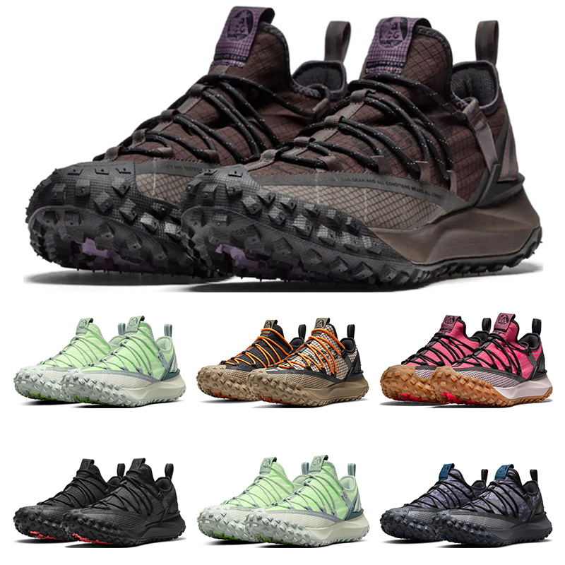 

2022 ACG men women running shoes Mountain Fly Low trainers Flash Crimson Black Anthracite Brown Basalt Fossil Green Abyss Sea Glass sports sneakers, #1 black anthracite