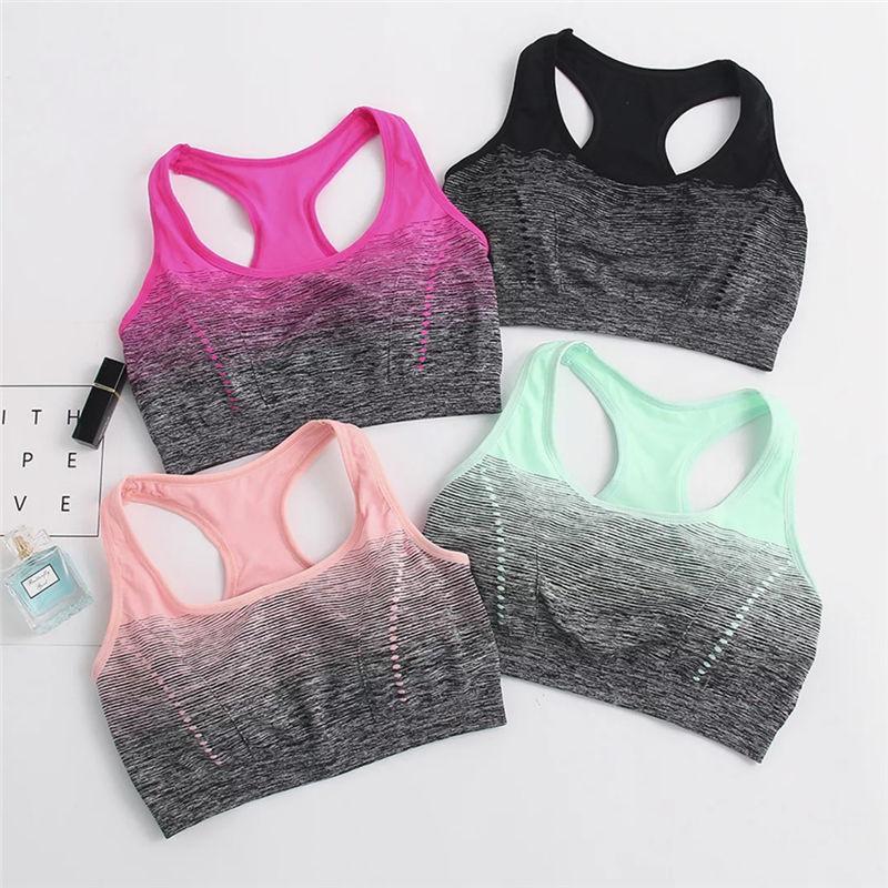 

Women Sports Bra Gym Yoga Sports Running Workout Female Racerback Ladies Jogging Biking Padded Tank Top Stretch Clothes1, Green