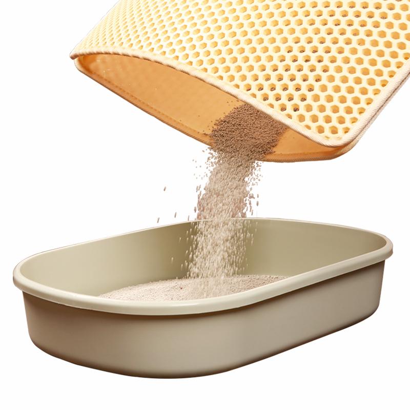 

Pet Cat Litter Mat Double-Layer EVA Cat Litter Trapper Clean Mat Waterproof Bottom Non-slip Pet Layer