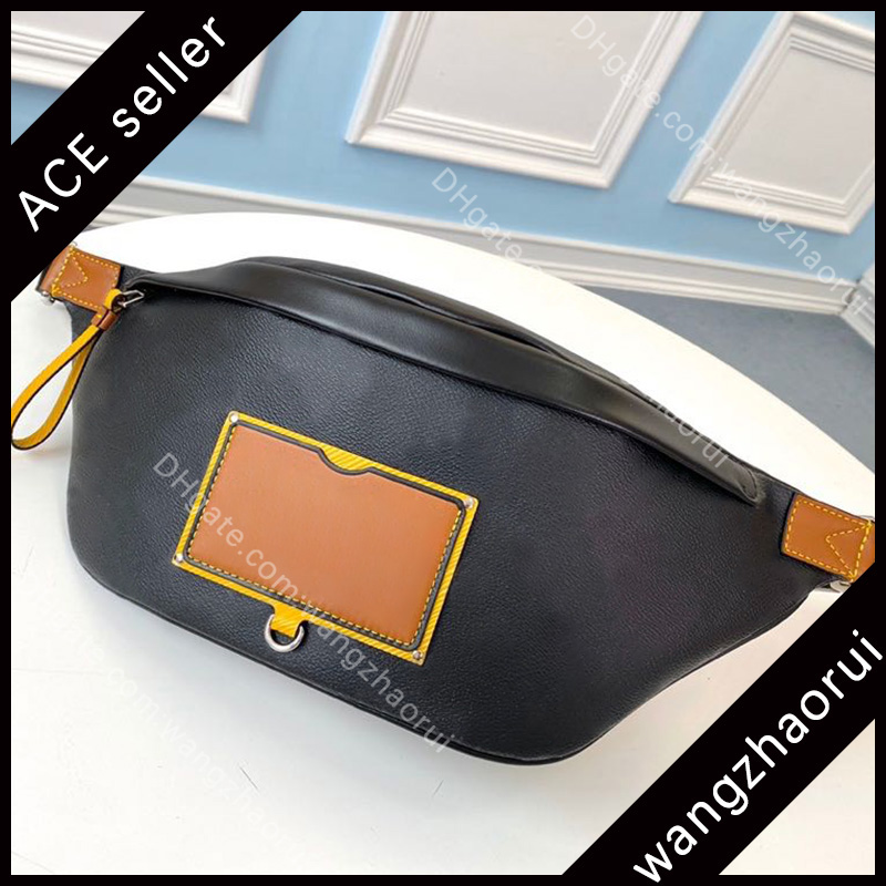 

5A mirror quality discovey waist pouch bags designa cross body bags famous bran men chest bag real leather cross fanny pack with box A008
