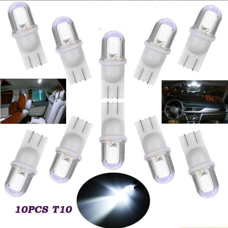 

Emergency Lights 10pcs T10 5W LED Bulbs Canbus 12V Xenon Warm White Car Interior Lamp 6000K Bulb