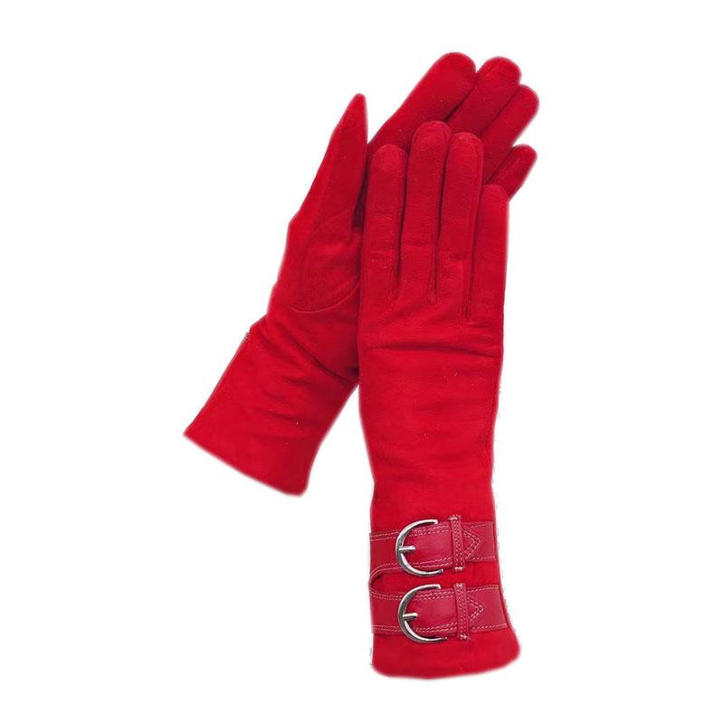 

Five Fingers Gloves Winter Ladies Wrist Fashion Sheepskin Suede Red Leather To Keep Warm, Driving, Cycling, Outdoor Sports, 2021 S