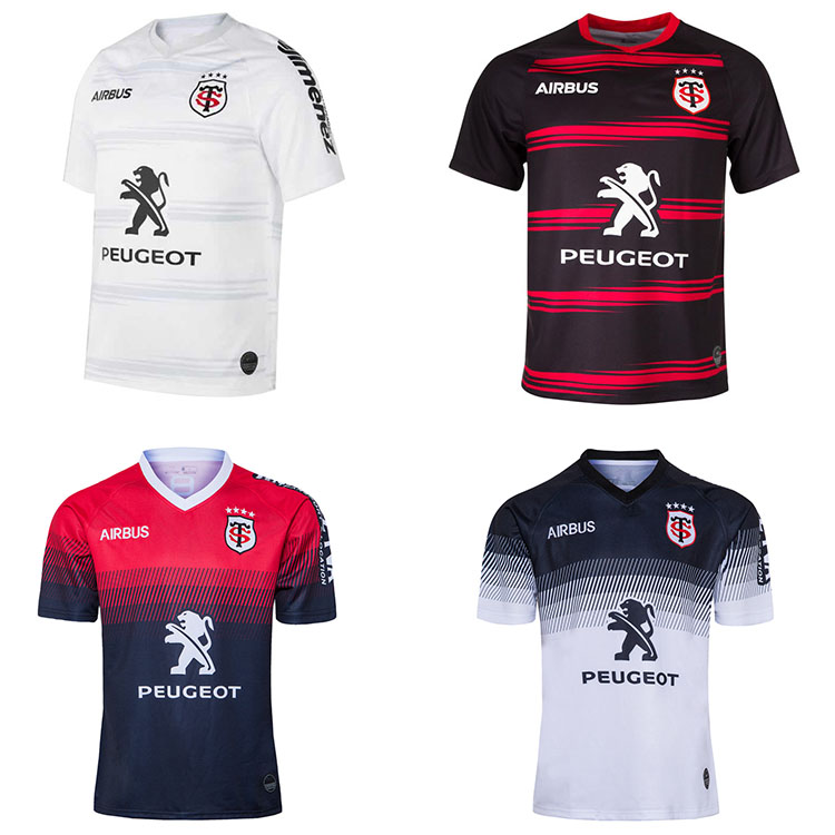 

2020/2021 Toulouse Home Rugby Jersey 2019 STADE TOULOUSAIN RUGBY HOME AWAY TRAINING JERSEY size S--5XL, Red