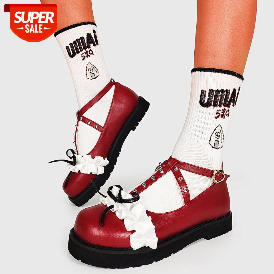 

RIBETRINI Big Size 43 Cute Girl Low Heel Buckle Butterfly Know Shoes Round Toe Lolita Cosplay Women Pumps Spring Pumps #x66C, Black