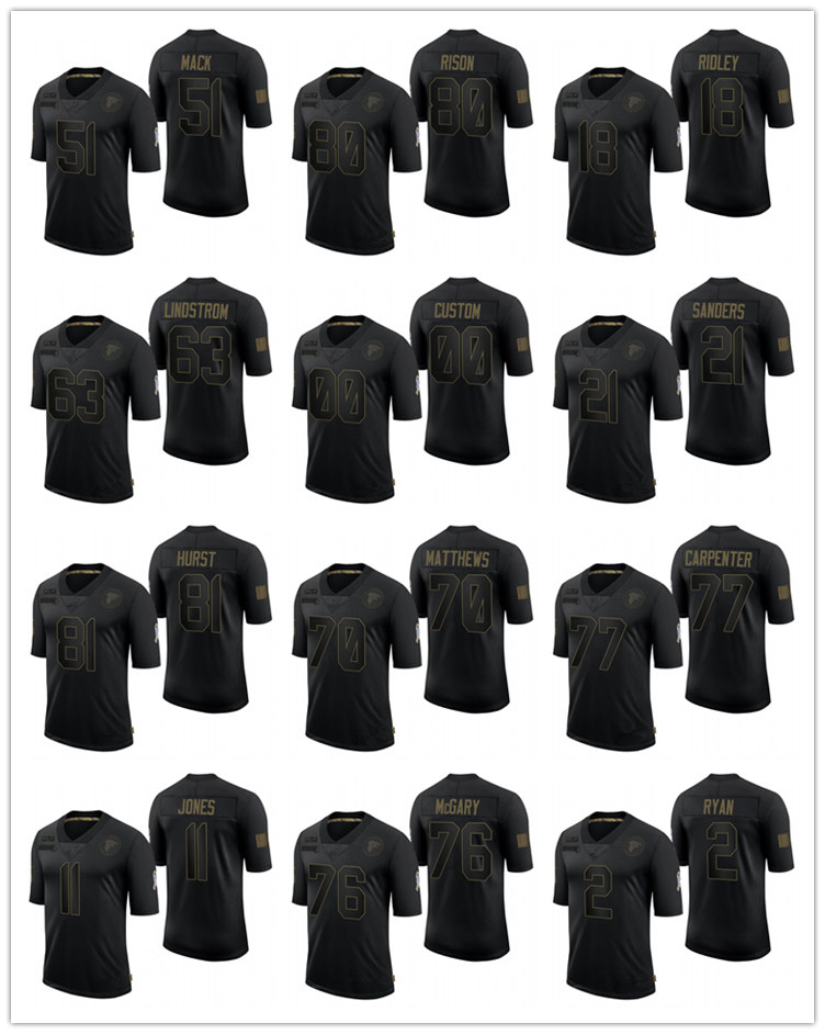 

Jersey Atlanta''Falcons''MEN''NFL''Women Youth 2020 Salute to Service, Custom