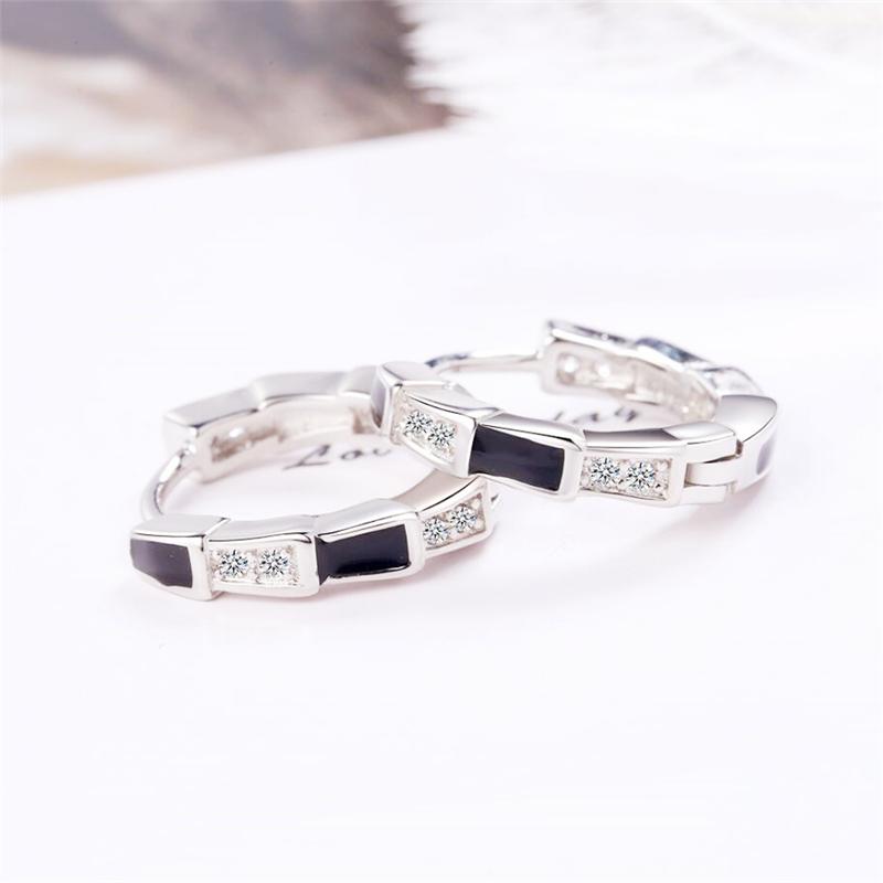 

Sole Memory Zircon Geometry Literary Shiny 925 Sterling Silver Fashion Female Stud Earrings SEA769