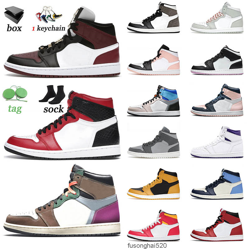 

Mens 1 High Jumpman Basketball Shoes University Blue Mid SE Black Dark Beetroot Chicago Game Royal Light Fusion Red Sports Sneakers Trainers JORDÁN, D48 game royal 36-47