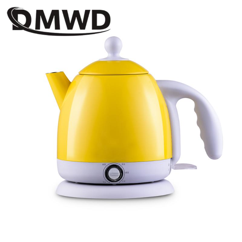 

DMWD Thermal Insulation Electric Kettle Hot Water Heating Boiler Pot Stainless Steel 1L Mini Travel Teapot Milk Heater Warmer EU