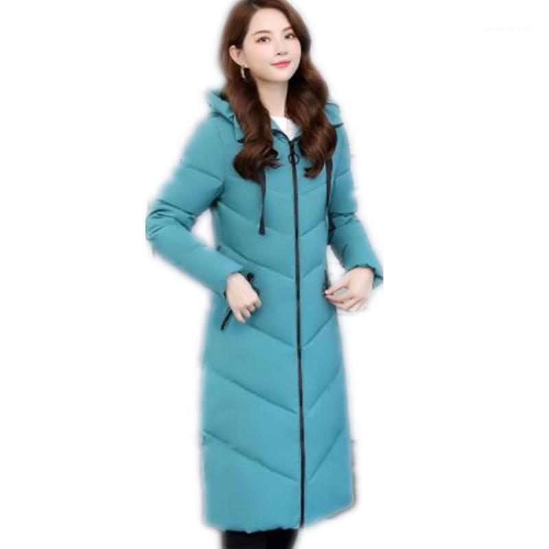 

Manteau Femme Hiver Plus Size 6xl Hooded Down Cotton Coat Women Long Office Lady Thick Cotton-Padded Jacket 2019 Fashion M1301, Black