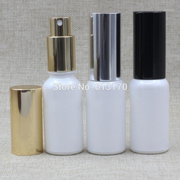 

30ML White Glass Spray bottles 1 OZ Perfume Bottle Gold,Silver,Black Atomizer Pump Sample Vials Empty Cosmetic Packing Container1