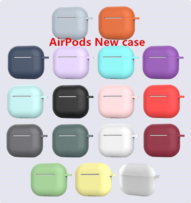 

200pcs/lot Suitable for Airpods 3 new protective sleeve anti-fall buckle factory stock Apple Bluetooth 3 generation silicone earphone sleeve