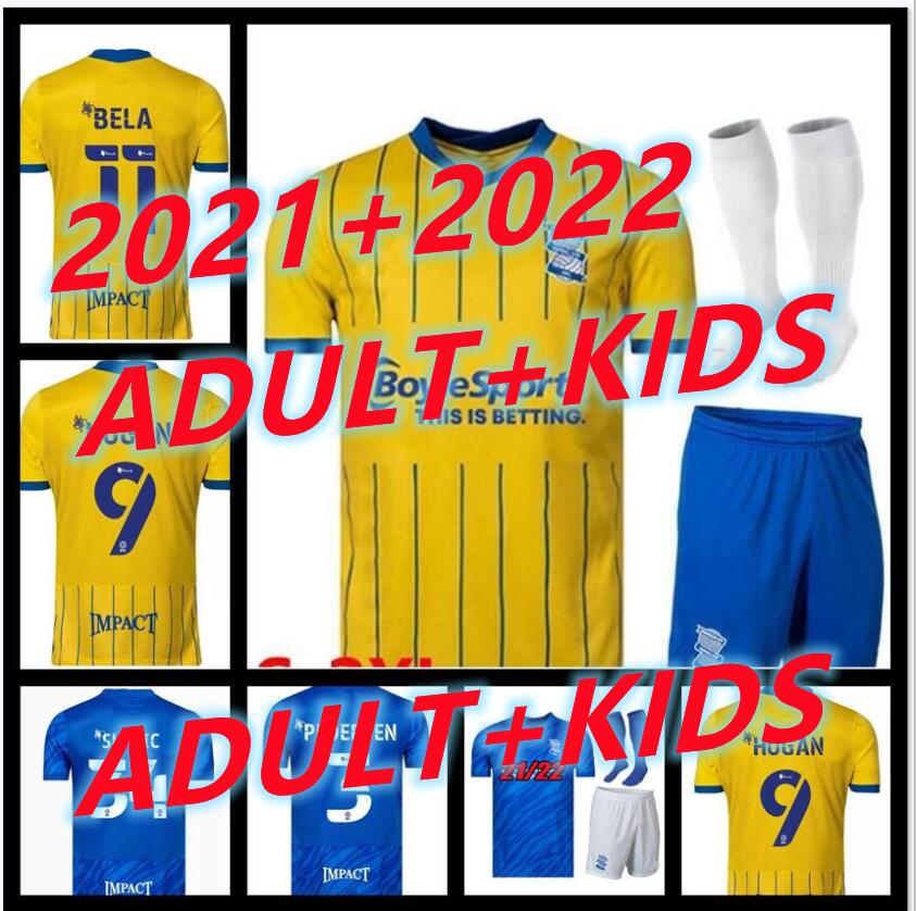 

adult kids Kits sock 21 22 Birmingham City Soccer Jerseys JUTKIEWICZ HOGAN DEAN BELA PEDERSEN SUNJIC Home Away Football Shirts Children's Cl
