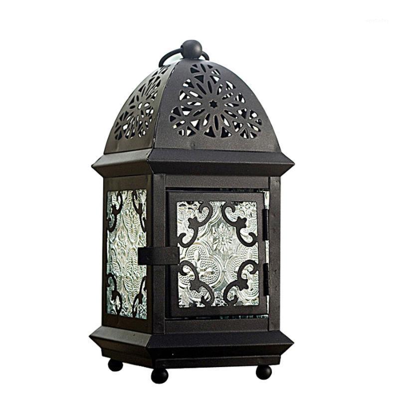 

Moroccan Lantern Candle Holders Iron Retro Candlestick Lamp Table Wedding Lanterns for Decoration Candles Home Decor 50A00211