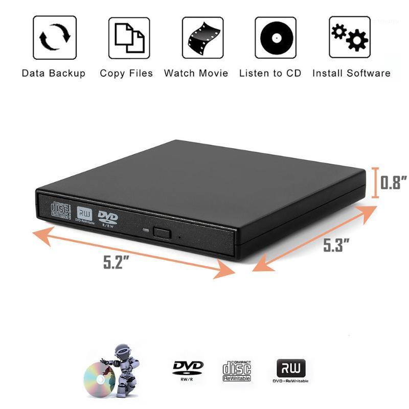 

DVD ROM Player USB 2.0 Optical Drive DVD RW Burner Reader Writer Laptops PC For Windows 7/8/101