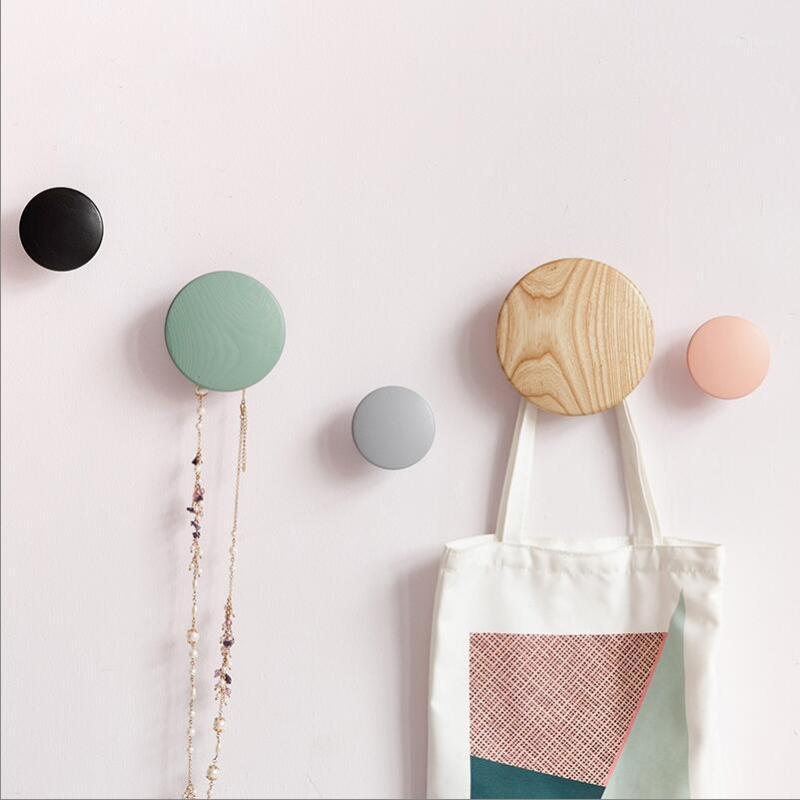 

Hooks & Rails Wall Clothes Hanger Coat Wood Rack Garden Round Mushroom Hook Wooden Pretty Home Decoration1