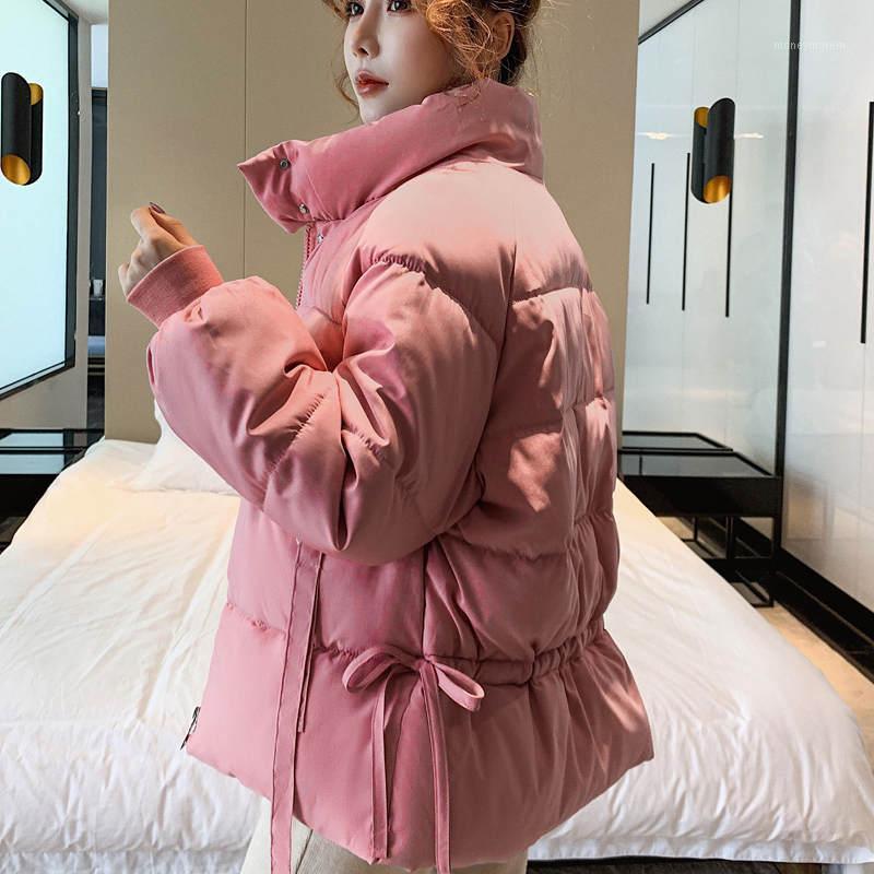 

Harajuku Style Stand Collar Woman Winter Coats And Jackets 5 Colors Loose Winter Puffer Jacket Women Thick Warm Women Coat C66221, Purple coats