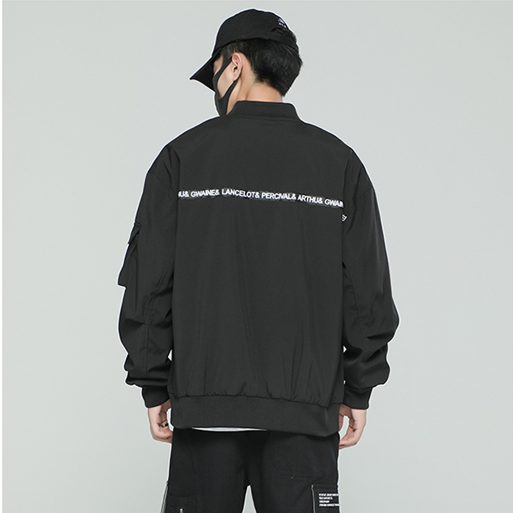 

2021 Autumn Winter Clothing Plus Size Fashion Parka Youth Hip Black Men's Jacket R58v