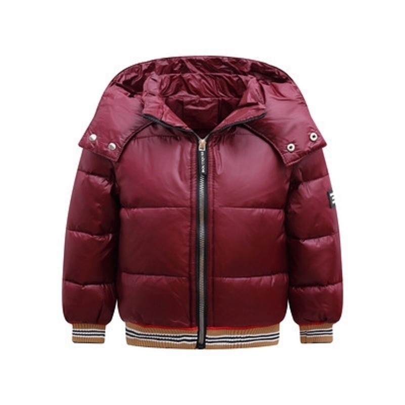 

Childrens' jacket Winter new children's solid color down cotton boys and girls thick warm boys jacket for girls hooded jacket 201102, As picture