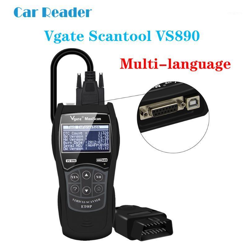

VGATE VS890S Auto Diagnostic Scanner elm 327 OBD2 Diagnostic Tool Multi-language ELM327 V1.5 Vgate vs890 Read/Clear DTC PK1