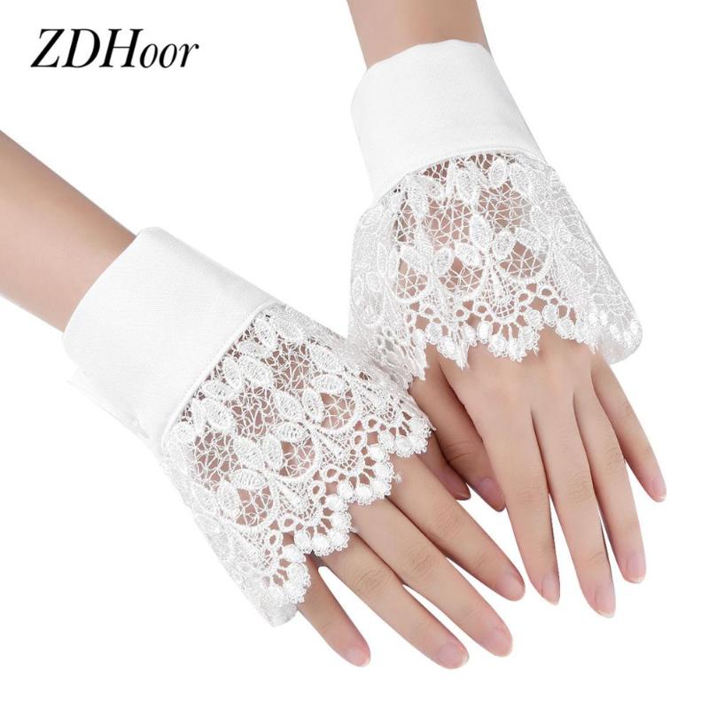 

Fashion Wrist Cuffs Women Ruffled Peplum Bell False Sleeve Cuffs Gloves Girls Fake Sleeves Bracelets Party Clothing Accessories