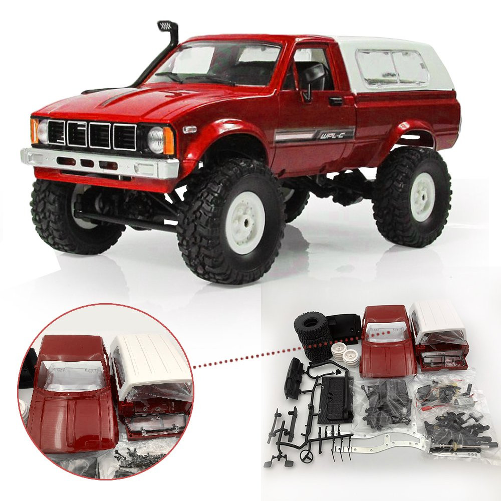 

WPL C-24 C24 1/16 4WD 2.4G Military Truck Buggy Crawler Off Road RC Car 2CH Toy Kit Without Electric Parts