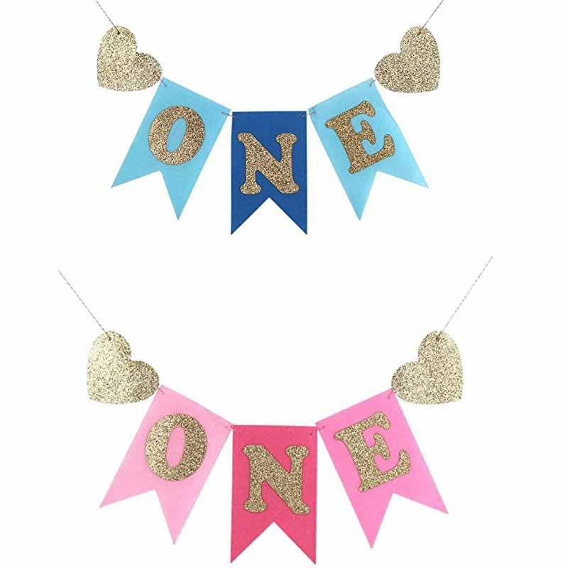 

Baby Boy girl 1st first one year older Birthday party highchair Banner Prince Princess High Chair Sign Decoration Photo Prop
