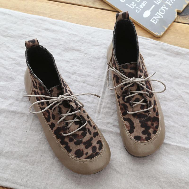 

Spring Autumn Women Boots Female 2021 New Retro Contrast Color Lace Up Vintage Fashion Mori Gril Boots Female YoYiKamomo, Black