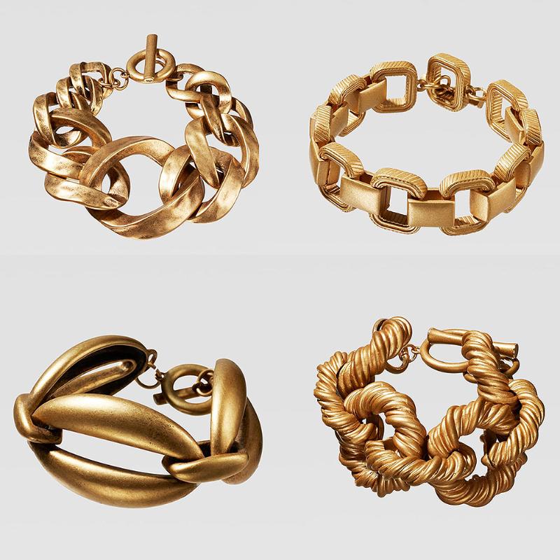 

JUST FEEL Vintage Gold Color Bracelet for Women Fashion Newest Friendship Charm Bangles Bracelets Jewelry Accessories