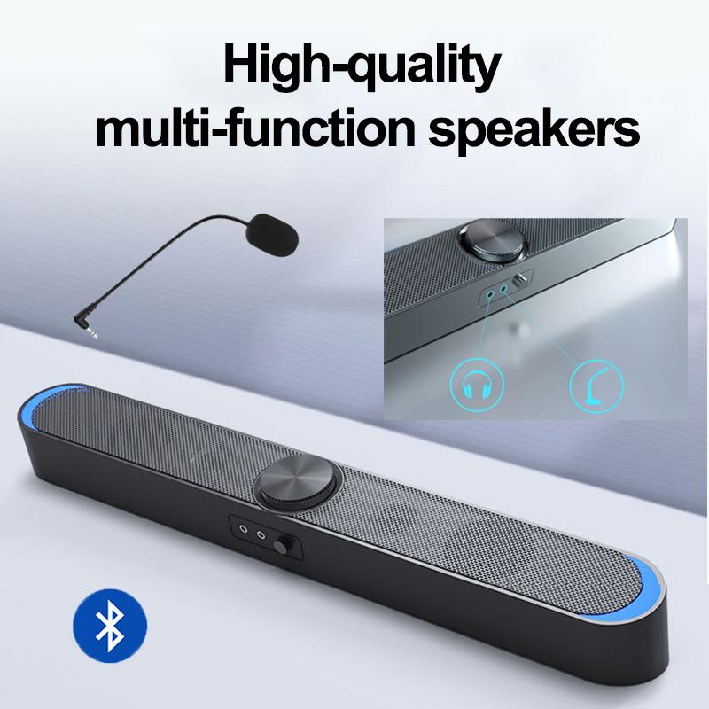 

SADA Bluetooth Multi-media Soundbars Speaker Mobile Phone Computer Universal Strip Speaker with Stereo Surround Sound with Mic