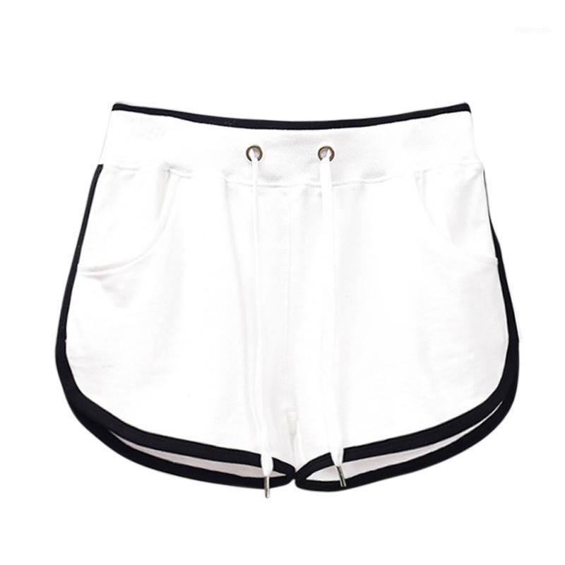 

Women Running Workout Shorts Yoga Sport Fitness Short Pant Sleeping Home Drawstring Shorts ZJ551, White