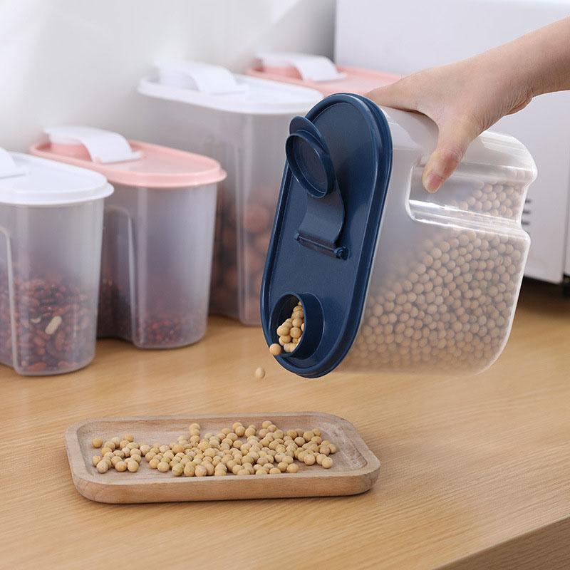 

Multifunctional Dry Goods Storage Tank Kitchen Storage Organizer Containers Grain Sealed Can Kitchen Accessories