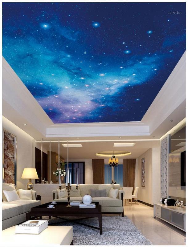 

3d photo wallpaper custom 3d ceiling murals wallpaper HD Photo Fantasy Starry Sky ceiling murals decoration painting1, As pic
