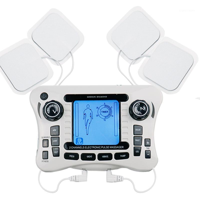 

Tens Acupuncture Electric Digital Therapy Neck Back Machine Massage Electronic Pulse Stimulator for Full Body+10Pads Health Care1