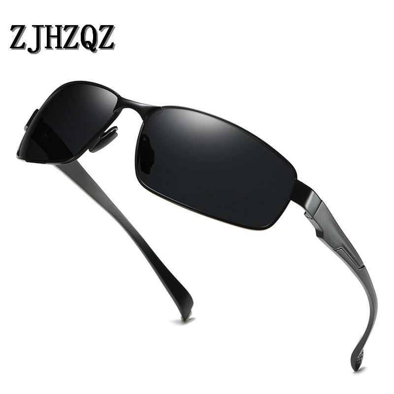 

Square Rimless Polarized Sunglasses Men UV400 High Quality Driving Mirror Night Vision Black Sun Glasses Vintage Soleil Homme
