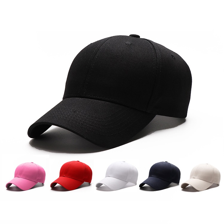 

Cotton baseball cap Korean version of men's and women's hat embroidery custom Solid color caps hats, Mix colors