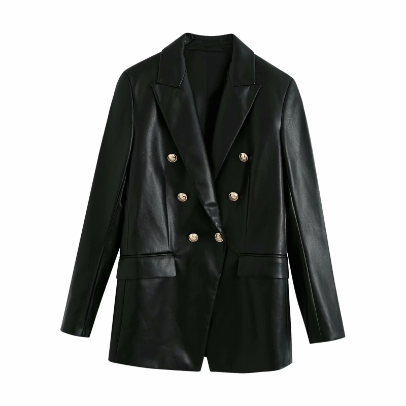 

2021 New Motorcycle Women Plutonium Autumn Black Pockets Ladies Leather Jackets Zipper Chic Girls Jacket IS7M