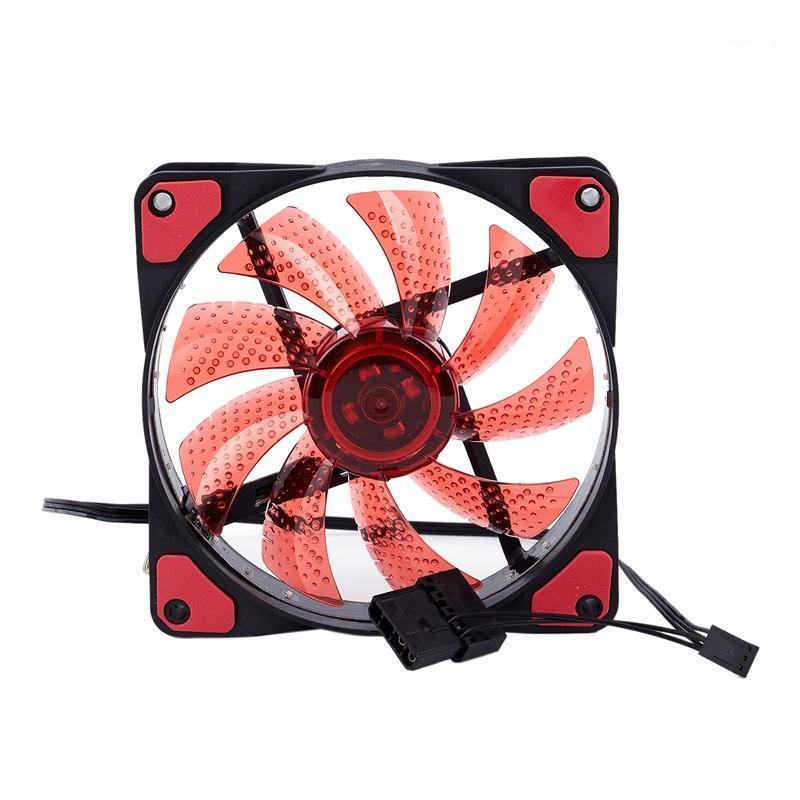 

15 Lights LED PC Computer Chassis Fan Case Heatsink Cooler Cooling Fan DC 12V 4P 120*120*25mm red1