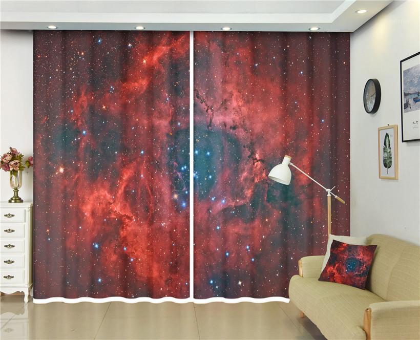 

Custom size Space Nebula Universe Pattern Retro Galaxy Tribal Patterned 3D Blackout curtain for Kids Bedroom Living room 2panels1, 3d curtain