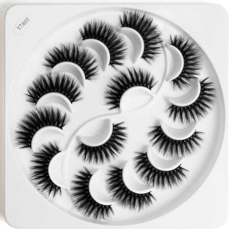 

New 4/7 pairs 3D Faux Mink Lashes Natural Long False Eyelashes Volume Fake Lashes Makeup Extension Eyelash maquiagem for beauty